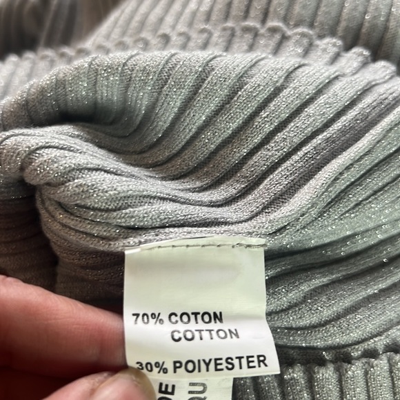 Luxestar Grey Womens Cable Knit Casual Pullover Sweater Size L/XL - Picture 9 of 13